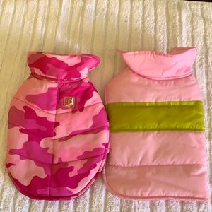 2 raincoats/jackets for small dog